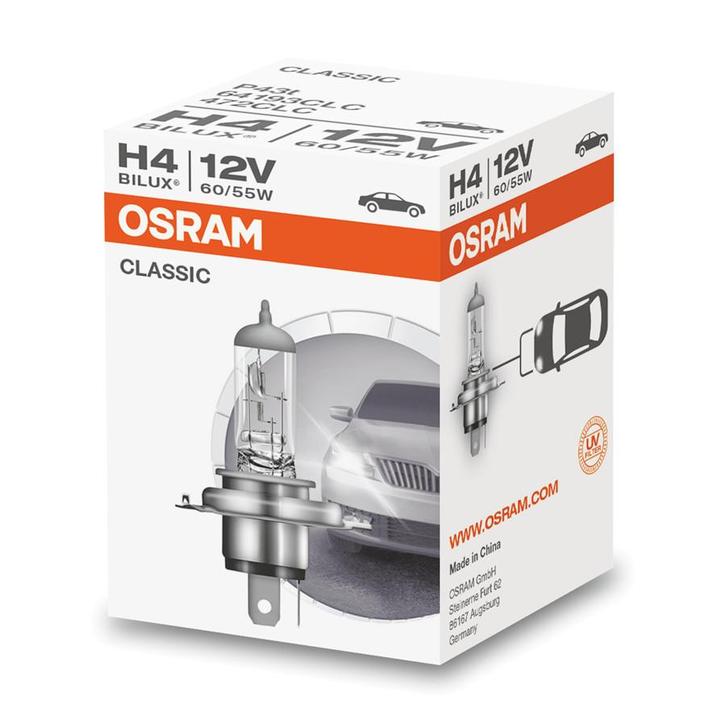 Osram H4 Classic Line 12V Halogeen Lamp P43t, Auto-onderdelen, Verlichting, Ophalen of Verzenden