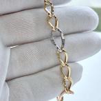 Armband - 14 karaat Geel goud - 3-kleurige holle armband