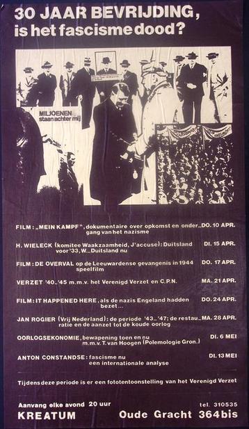 Anti fascistische bijeenkomst in Utrecht op poster (Posters) beschikbaar voor biedingen