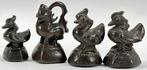 4 Antichi Pesi Birmani per Oppio - realizzati in Bronzo -