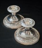 Kandelaar (2) - Verzilverd - Set van 2 kandelaars, Antiek en Kunst