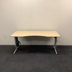 Tweedehands mibra Slinger bureau, 180x90 cm, trespa licht, In hoogte verstelbaar, Gebruikt, Bureau