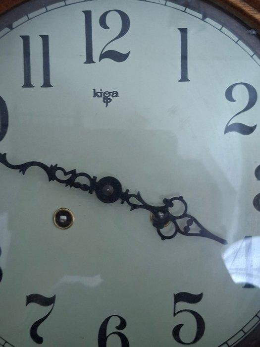 Schoolklok - Kiga - Hout, Messing - 1960-1970, Antiek en Kunst, Curiosa en Brocante