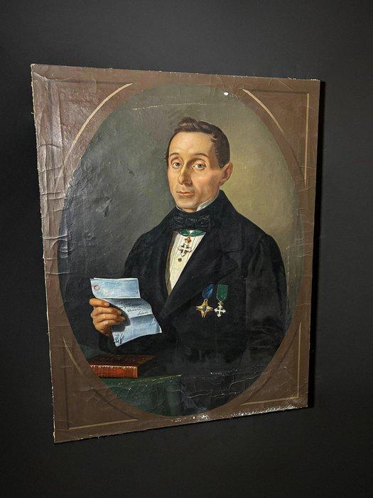 Italiaanse school (XIX) - Ritratto di Avvocato, Antiquités & Art, Art | Peinture | Classique