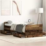 vidaXL Bedframe zonder matras 100x200 cm bewerkt hout oud, Verzenden, Nieuw