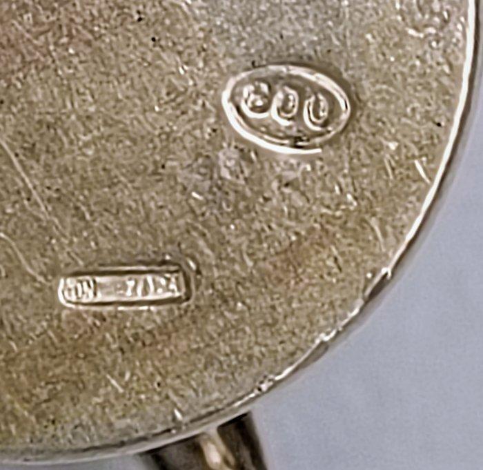 Set of Six Name Place Holders - Beeldje - 800 Zilver, Antiek en Kunst, Antiek | Zilver en Goud