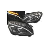 PHARES POUR MERCEDES W205 14-18 DIURNES LED DRL NOIR, Auto-onderdelen, Verzenden, Nieuw