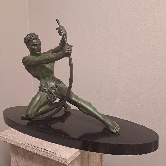 Jean De Roncourt(1869-1937) - sculptuur, Le bendeur - 38 cm, Antiek en Kunst, Kunst | Designobjecten