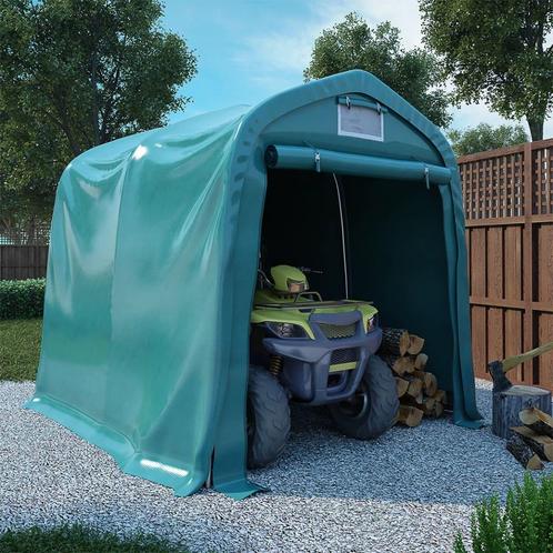 vidaXL Tente de garage PVC 2,4x2,4 m Vert, Jardin & Terrasse, Tonnelles, Neuf, Envoi