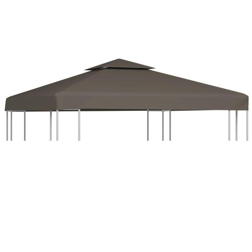vidaXL Prieeldak 2-laags 310 g/m² 3x3m taupe, Tuin en Terras, Partytenten, Nieuw, Verzenden