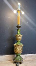 Staande lamp - Keramiek, Messing, Vloerlamp van messing en, Antiquités & Art, Curiosités & Brocante