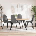 vidaXL Eetkamerstoelen 4 st fluweel lichtgrijs, Huis en Inrichting, Stoelen, Verzenden, Nieuw