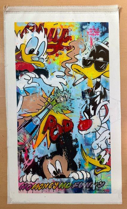 MrKas - No money, no funny - XL, Antiek en Kunst, Kunst | Schilderijen | Modern
