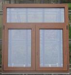 pvc raam , chassis , venster 127 x 135 gouden eik, Doe-het-zelf en Bouw, 75 tot 150 cm, Kunststof, Raamkozijn, Nieuw