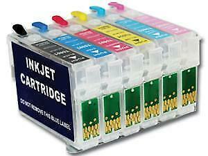 Epson T0801 tot T0806 T0807 Navulbare cartridges (met ARC ch, Informatique & Logiciels, Imprimantes, Envoi