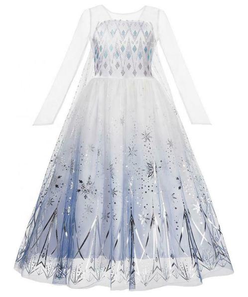 Prinsessenjurk - Elsa ijskristallen jurk - Kleedje, Enfants & Bébés, Costumes de carnaval & Déguisements, Envoi