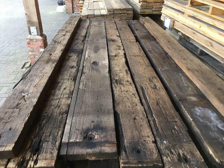 Recuperatiehout voor winkel, horeca, en thuis. vloer en wand, Doe-het-zelf en Bouw, Hout en Planken, Grenen, 250 tot 300 cm, 25 tot 50 mm