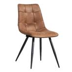 Stoelen | PEAK | Microvezel/Metaal | Cognac | Zwarte Poten, Verzenden, Nieuw in verpakking
