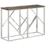 vidaXL Wandtafel roestvrij staal en massief gerecycled hout, Huis en Inrichting, Tafels | Bijzettafels, Verzenden, Nieuw