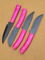 Keukenmes - Staal, Hout - Noord Amerika - Met leer pochette