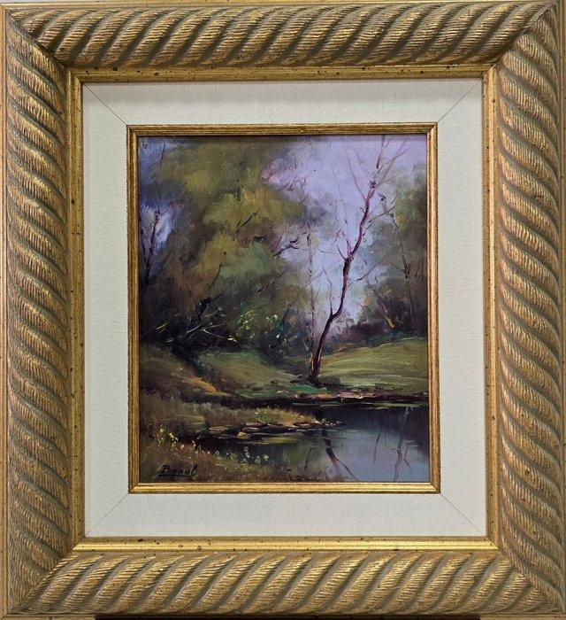 Esteve Banal (1935) - Árbol solitario, Antiek en Kunst, Kunst | Schilderijen | Klassiek