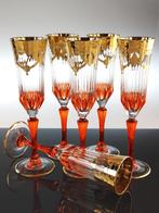 Champagne fluitje (6) - 24 kt goud - Met de hand