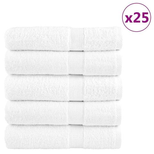 vidaXL Badhanddoeken SOLUND 25 st 600 g/m² 70x140 cm wit, Huis en Inrichting, Badkamer | Badtextiel en Accessoires, Nieuw, Verzenden