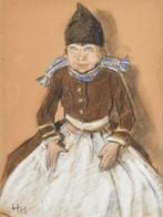 Herman Moerkerk (1879-1949) - Portret van een meisje, Antiquités & Art