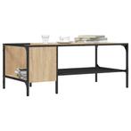 vidaXL Salontafel met rek 100x51x40 cm bewerkt hout sonoma, Verzenden, Nieuw