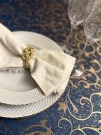 Luxe Venetiaanse San Leucio koninklijk blauw en goud ramages