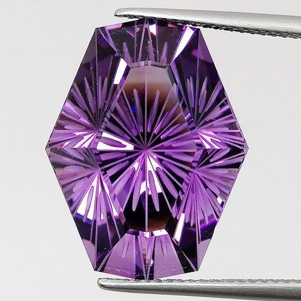 Violet Amethist - 19.59 ct - Instituto Gemólogico Español, Handtassen en Accessoires, Edelstenen