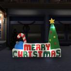 vidaXL Kerstboom Merry Christmas opblaasbaar LED 240x188 cm, Nieuw, Verzenden