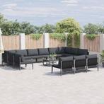 vidaXL Tuinbank Set Antraciet Staal, Tuin en Terras, Verzenden, Nieuw