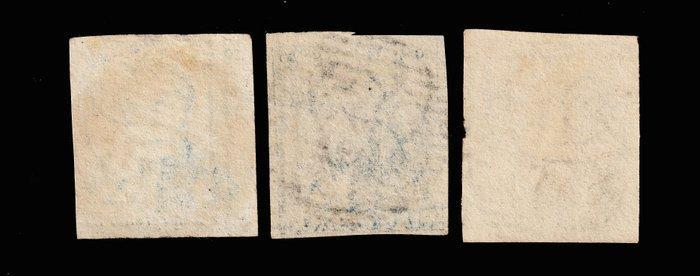 België 1849 - Koning Leopold I - Yvert 1,2,2a, Timbres & Monnaies, Timbres | Europe | Belgique