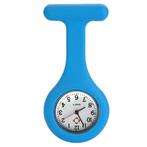 Fako - Verpleegstershorloge - Siliconen RVS Uni - Blauw, Bijoux, Sacs & Beauté, Verzenden