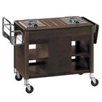 Flambeerwagen | Gas | 2 Branders | Houtlook (Wengé) |, Verzenden, Nieuw in verpakking