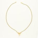 Halsketting - 8 karaat Geel goud - Zoetwater parel, Handtassen en Accessoires, Kettingen, Nieuw