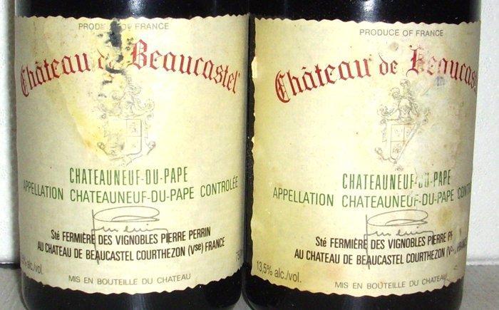 1994 Château de Beaucastel - Châteauneuf-du-Pape - 2 Flessen, Verzamelen, Wijnen