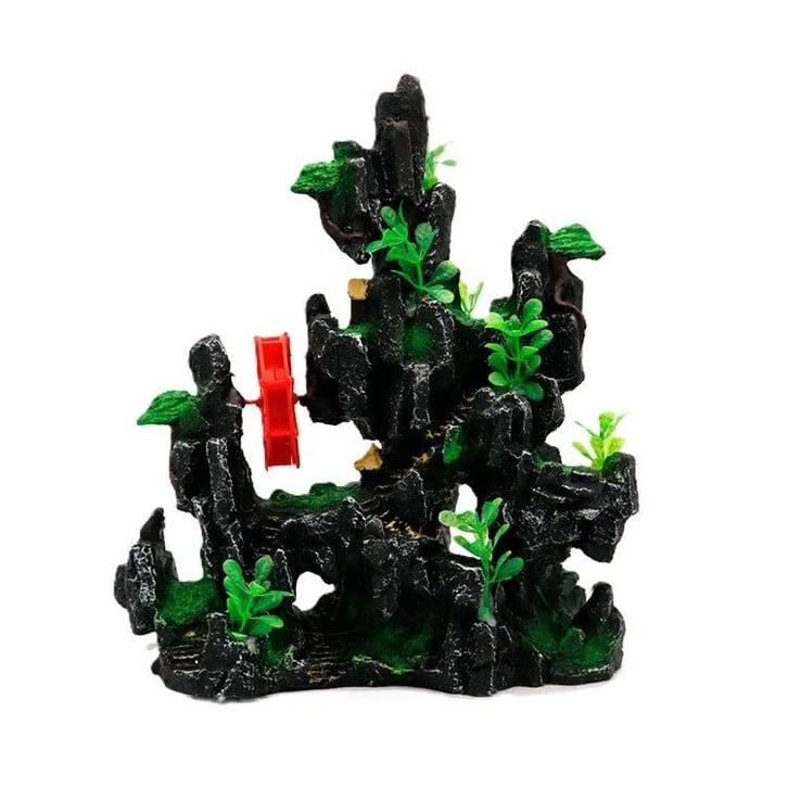 Rotsformatie waterrad luchtaansluiting 28cm / Aquariumdecora, Dieren en Toebehoren, Vissen | Aquaria en Toebehoren, Nieuw, Verzenden