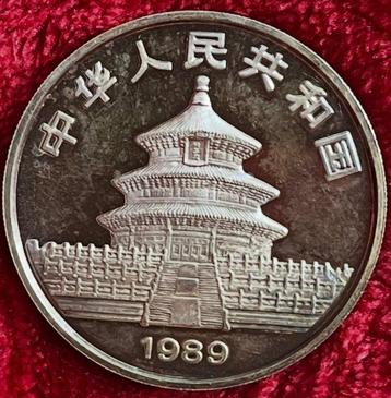 China. 10 Yuan 1989 Panda, 1 Oz (Zonder Minimumprijs) beschikbaar voor biedingen
