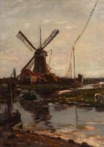 Edmond Louyot (1861-1918) - Landschap met molen, Antiek en Kunst