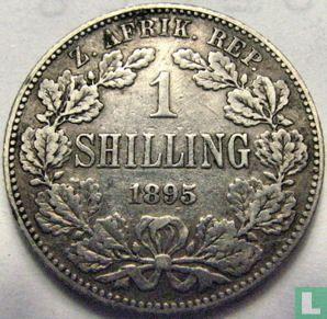 Zuid-Afrika 1 shilling 1895, Postzegels en Munten, Munten | Afrika, Losse munt, Goud, Zilver, Overige landen, Verzenden