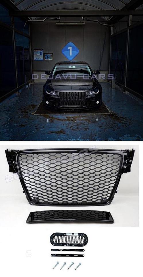 RS4 Look Front Grill Black voor Audi A4 B8 / S line / S4, Auto diversen, Tuning en Styling, Ophalen of Verzenden