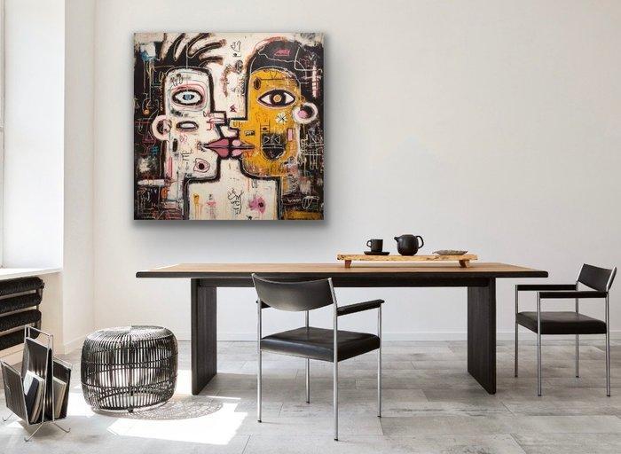 Eric Brumette - KISS ME LIKE BASQUIAT 10 - Toile L, Antiek en Kunst, Kunst | Designobjecten