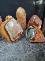 HQ set of 7 polychrome jasper sculptures - 11,2 - 6,5 cm, Verzamelen, Mineralen en Fossielen
