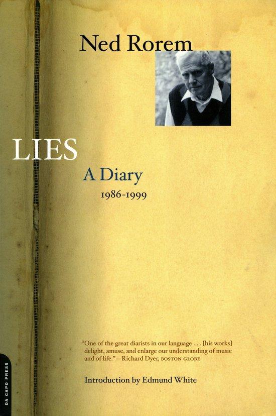 Lies - A Diary 1986-1999 - Ned Rorem - 9780306811067 - Paper, Livres, Art & Culture | Architecture, Envoi