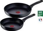 Tefal Black Stone koekenpannenset - Ø 24/28 cm, Ophalen of Verzenden