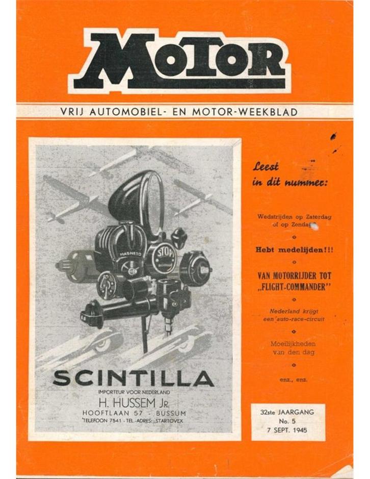 1945 MOTOR MAGAZINE 05 NEDERLANDS, Boeken, Auto's | Folders en Tijdschriften