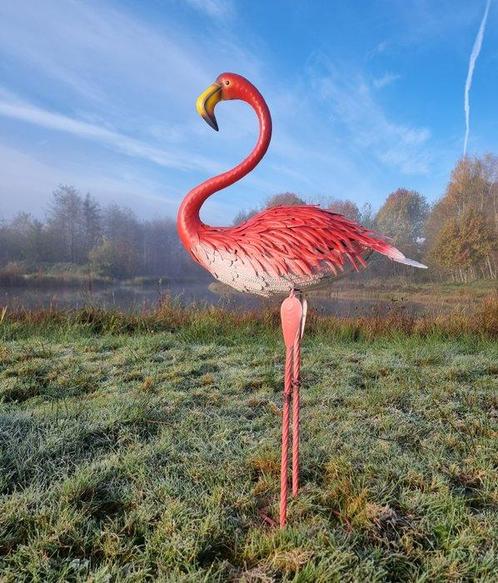 Figure - Lifelike Flamingo - Fer, Antiek en Kunst, Curiosa en Brocante