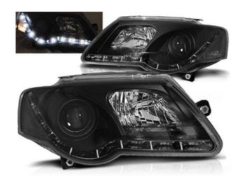 Koplampen LED DRL Black geschikt voor VW Passat B6 3C, Verzenden